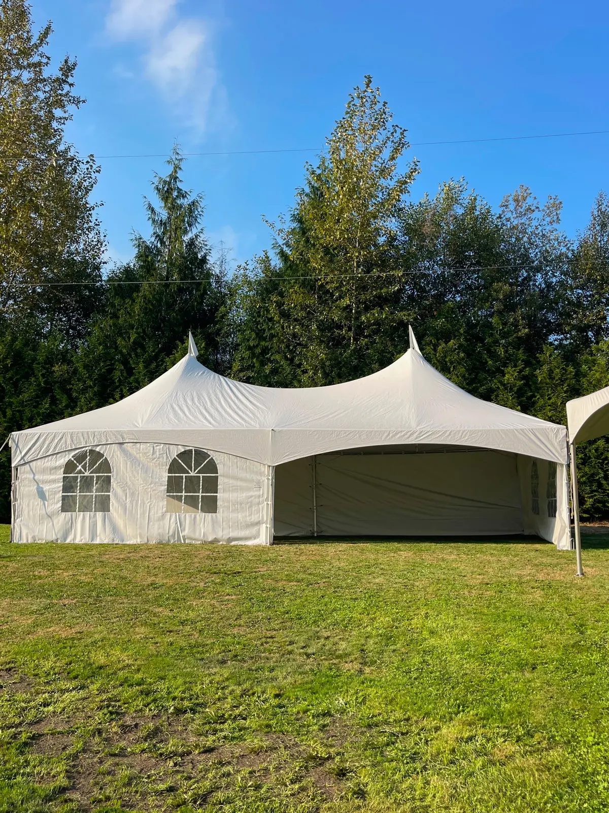 20×40 Marquee Tent with French Window Walls